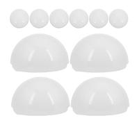jojofuny Lot de 10 Globes en Plastique de Rechange Demi-sphériques pour Miroir de Maquillage, Abat-jour PC Translucide, Diamètre 50 Mm, Éclairage Doux et Uniforme, Compatibles pour Salle