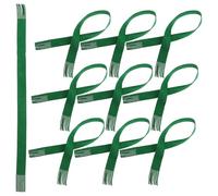 jojofuny Lot de 10 Mini-écharpes de Noël Vertes en Tissu Doux pour Bouteilles de Vin et Poupées, Accessoires Multifonctionnels pour Fête de Noël