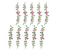 jojofuny Lot de 10 Mini Lianes Artificielles Réalistes Fleurs Suspendues Miniatures pour Jardin Féerique Décoration Maison de Poupée et Terrarium Accessoires pour Scènes Miniatures