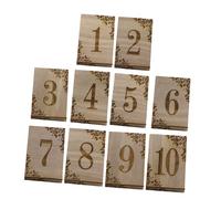 jojofuny Lot de 10 Numéros de Table en Bois Rustique Chiffres Décoratifs Numérotés de 1 à 10 Légers et Robustes pour Réception de Mariage Décoration Vintage de Table
