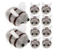 jojofuny Lot de 10 Pendentifs en Feutre De Laine Breloques en Forme d'abeille Peluche Ornement Mini Costume Artisanat Abeilles en Feutre pour Loisirs Créatifs Thème