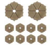 jojofuny Lot de 10 Plaques Arrière en Cuivre Vintage pour Tiroirs et Placards, Design Fleur à Pétales, Assurant la Stabilité des Poignées pour Rénovation et Nouvelles Installations