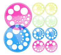 jojofuny Lot de 10 Rapporteurs Pratiques en Plastique Léger, Précision Élevée, Modèle Cercle 360° pour Dessin Technique en Classe ou Bureau Couleur Aléatoire