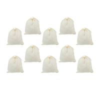 jojofuny Lot de 10 Sachets Filtrants en Coton 18X20 CM à Cordon Paquet de Filtre à Thé Réutilisables Maille Fine pour Infusion Filtrage D’Épices et Bouillons Accessoires la Cuisine