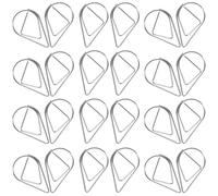 jojofuny Lot de 100 Trombones pour Papier en Acier Argenté Forme Goutte D'eau, Clips de Bureau Polyvalents Résistants, pour L'école Souvenirs