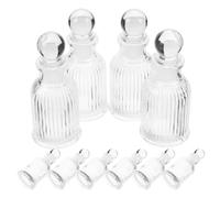 jojofuny Lot de 12 Bouteilles d'eau Bénite en Verre Transparent 50 ML, Flacons Porte-Eau Chrétien pour Souvenirs Baptême, Décorations de Fête Catholique et Présents Religieux