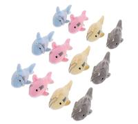 jojofuny Lot de 12 Pendentifs Porte-Clés Requin en Peluche Assortis Petits Jouets Animaux Marins Décorations Colorées pour Paquet à Dos Pochettes Présents Fête Thème Océan Accessoires