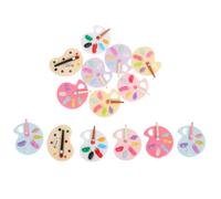 jojofuny Lot De 14 Breloques En Forme De Palette Pour Peinture Plateau De Mélange Pendentifs Mignons À Plat Pour Étudiants En Art Bracelets Colliers Fabrication De Bijoux