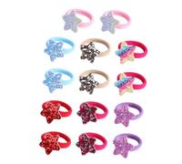 jojofuny Lot de 14 Élastiques pour Cheveux Fins Paillettes Étoiles Multicolores Dégradé Petits Accessoires pour Cheveux Femmes Maintien Confortable pour Queues de Cheval et Chignons