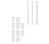 jojofuny Lot de 15 Mâts de Drapeau Adhésifs Blancs pour Vitres de Voiture, Porte-Drapeaux en Plastique, Décoration Extérieure, Fixation Stable par Ventouse, Résistants Pluie et Vent, Usage