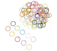 jojofuny Lot de 150 Anneaux de Reliure en métal : Anneaux de 2,5 cm pour Feuilles Mobiles, ouvrables et Robustes, pour fiches, Cartes Flash, Albums, Documents, Porte-clés, Couleurs Assorties