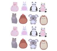 jojofuny Lot de 16 blocs-notes à motifs d'animaux mignons : Blocs-notes autocollants pour enfants et élèves, avec dessins animés, pour la maison, la salle de classe, l'école ou le bureau.