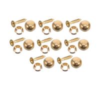 jojofuny Lot de 16 Cache-Vis Décoratifs en Laiton 9 MM avec Vis Autotaraudeuses Plates pour Fixation de Miroirs en Verre Quincaillerie Murale Réparation Meubles et Projets de Bricolage