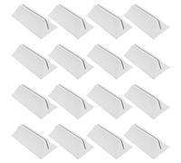 jojofuny Lot de 16 supports de panneau réglables pour cloison de bureau, pince de base pour écran de bureau, panneau de confidentialité, pieds de séparation en plastique, clip de séparation pour