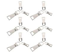 jojofuny Lot de 18 Tirettes de Remplacement en Alliage pour Fermeture Éclair, 3 Tailles, Argentées, Compatibles Paquet à Dos, Valises, Vêtements, Kit Réparation Rapide et Solide