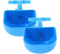 jojofuny Lot de 2 Abreuvoirs Automatiques pour Lapins Bol à Lapin en Plastique Renforcé 2 Pièces Système à Trois Voies Évacuation Intégrée Distributeur d'eau Pratique pour Cage et