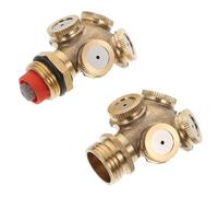 jojofuny Lot de 2 Arroseurs Rotatifs pour Pelouse 4 Buses Filtre Intégré Débit et Portée Réglables Pulvérisateur d'eau pour Jardin et Cour