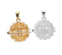 jojofuny Lot De 2 Breloques Rondes Pour Collier D'aromathérapie : Pendentif Diffuseur D'huiles Essentielles, Médaillon À Boules Creuses, Breloques Pour Fabrication De Bijoux, Cages