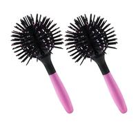 jojofuny Lot de 2 Brosses à Cheveux Sphériques 3D Résistantes à Haute Température Peigne de Coiffage à 360° pour Cheveux Épais et Bouclés Brosses Démêlantes Polyvalentes Adaptées et