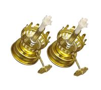 jojofuny Lot de 2 Brûleurs et Régulateurs en Métal pour Lampe à Pétrole Rétro Base de Mèche Compatible Accessoires pour Lampes à Huile Domestiques pour Remplacement et Entretien