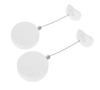 jojofuny Lot de 2 Câbles de Sécurité Rétractables en Fil d'Acier Blanc 1 Mètre Cadenas Antivol Verrouillage à Crochet et Protection Anti-Perte pour Usage Industriel et Électronique