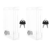 jojofuny Lot de 2 Caches-interrupteurs Muraux Transparents 86 Type, Protection Verrouillable Anti-éclaboussures pour Climatisation Centrale, Plaque de Sécurité pour Interrupteur à