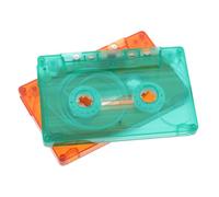 jojofuny Lot de 2 Cassettes Audio Vierges Décoratives Boîtier Transparent Vert et Rouge Support Mural et Centre de Table Vintage pour Décoration Musicale et Projets DIY
