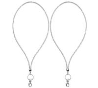 jojofuny Lot de 2 Cordons Porte-Clés Strass avec Lanière Tour de Cou, Support pour Badge d'Identification et Téléphone, Design et Résistant, Infirmier pour Bureau et École