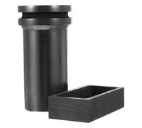 jojofuny Lot de 2 creusets en graphite de 1 kg pour la fabrication de bijoux, d'or, d'argent, d'aluminium, de cuivre et de laiton, outils de raffinage DIY.