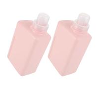 jojofuny Lot de 2 Flacons Distributeurs de Lessive 1000Ml en PE Rose Bouteille Rechargeable Anti-Fuite pour Liquide Lessive Gel Adoucissant Shampooing pour Voyage et Organisation