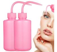 jojofuny Lot de 2 Flacons Souples de Lavage pour Cils 250 Ml Bouteilles d'Eau en Plastique Rose Flacons Compressibles Précis pour Nettoyage d'Extensions de Cils Usage Professionnel et