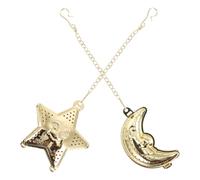 jojofuny Lot de 2 Infuseurs à Thé en Acier Inoxydable Passoires Suspendues D’Étoile Lune Filtre à Thé en Vrac avec Chaîne Accessoire Cuisine pour Infusion Précise et Facile Nettoyage