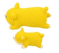 jojofuny Lot de 2 Jouets Couineurs en Latex pour Chiens S M Jouets à Mâcher Solide pour Chiots et Grands Chiens Anneaux de Dentition Interactifs pour Nettoyage Dentaire et Divertissement