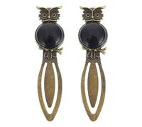 jojofuny Lot de 2 Marque-pages Hibou en Alliage de Zinc, Décoration Vintage Bleue, Marque-pages en Métal pour Étudiants et Lecture Guidée, Accessoires de Bureau pour École et Bibliothèque