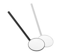 jojofuny Lot de 2 Miroirs Ronds D’inspection pour Extensions de Cils Blancs et Noirs, Légers et Portables, Miroir Cosmétique Grossissant Haute Définition pour Soins Précis et Maquillage