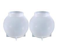 jojofuny Lot de 2 moules en silicone en forme de boule de cristal de 8 cm pour résine époxy, moule rond en résine époxy pour bricolage, art, bougies, fabrication de savon - Moule à couler en forme de