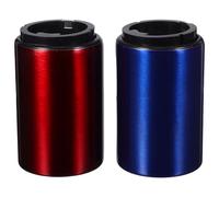 jojofuny Lot de 2 Ouvre-bouteilles Automatiques à Bouton-poussoir en Acier Inoxydable, Petits Décapsuleurs Rouge et Bleu, pour Bouteilles de Bière et Boissons Gazeuses, Ustensiles de Bar