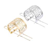 jojofuny Lot de 2 Pinces à Cheveux Chinoises en Fer Décorations Classiques Ajourées Finition Dorée et Argentée Accessoires pour Chignon à Manchette Femme Support Élégant pour Coiffure