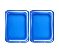 jojofuny Lot de 2 Plateaux Gonflables pour Bar et Piscine 60x44x6 Cm en PVC Résistant, Bac à Glacière Porte-gobelets, pour Buffet de Boissons et Nourriture Réfrigérée en Extérieur