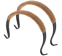 jojofuny Lot de 2 Poignées de Rechange pour Théière et Bouilloire Poignée en Métal Corde Noire Grosse Taille 11-13 CM Accessoire Résistant à L'Usure pour Usage Domestique