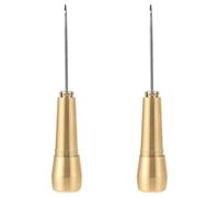 jojofuny Lot de 2 Poinçons pour Cuir et Réparation Chaussures, Petit Taille, Poignée Lisse, Aiguilles à Coudre et Crochets, Bricolage Cuir, Outils Portables pour Couture Main et Artisanat