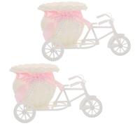 jojofuny Lot de 2 Pots de Fleurs en Rotin Tressé Imitation Voiture Fleurie Décoratifs pour Composition de Fleur Petit Modèle Coloris Aléatoire pour Salon et Bureau