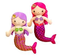 jojofuny Lot de 2 poupées en Peluche sirène - Doudou - Doudou - pour Enfants et Filles - Cadeaux d'anniversaire à la Maison