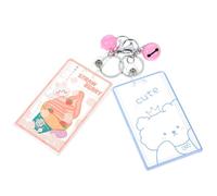 jojofuny Lot de 2 Protège-cartes D'élève en Acrylique Transparent Léger et Facile à Utiliser, Porte-badge D'identification Travail Design Créatif et Pratique