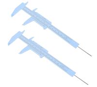 jojofuny Lot de 2 Règles de Mesure pour Sourcils 150 MM, Plastique Bleu Clair, Outil de Maquillage Précis et Portable pour Positionner et Sculpter les Sourcils, Pied à Coulisse