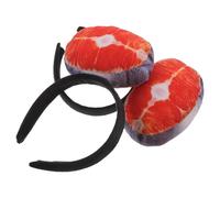 jojofuny Lot de 2 Serrage-Têtes Amusants de Tranche de Poisson Accessoires Coiffure Légers pour Halloween Bandeaux Cosplay Photomaton Accessoires Fête Costume Réalistes et Confortables