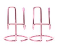 jojofuny Lot de 2 Supports en Fer Rose pour Téléphone et Tablette - Support de Bureau Filaire Compatible Smartphones, Tablettes et Consoles - Stable, Dissipation de Chaleur, Usage