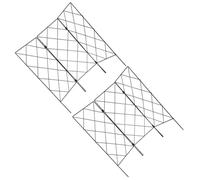 jojofuny Lot de 2 Treillis en Fer pour Plantes Grimpantes Support de Fleurs Pliable Multifonction Petit Tuteur Jardin Polyvalent pour Tomates et Plantes D’Intérieur Pelouse et Patio