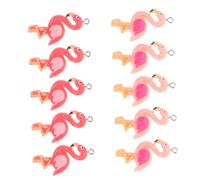 jojofuny Lot De 20 Breloques En Résine En Forme De Flamant Rose Pour Bijoux Boucles D'Oreilles Pendentifs Bracelets Colliers Porte-Clés Boucles D'Oreilles