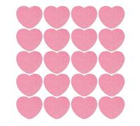 jojofuny Lot de 20 Éponges Exfoliantes de Cœur Visage, Cellulose de Pâte de Bois et Coton, 63x63x8 Mm, Rose, Nettoyantes et Démaquillantes, pour Soins du Visage à Domicile Voyage